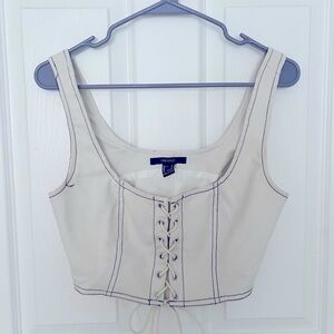 White corset top
